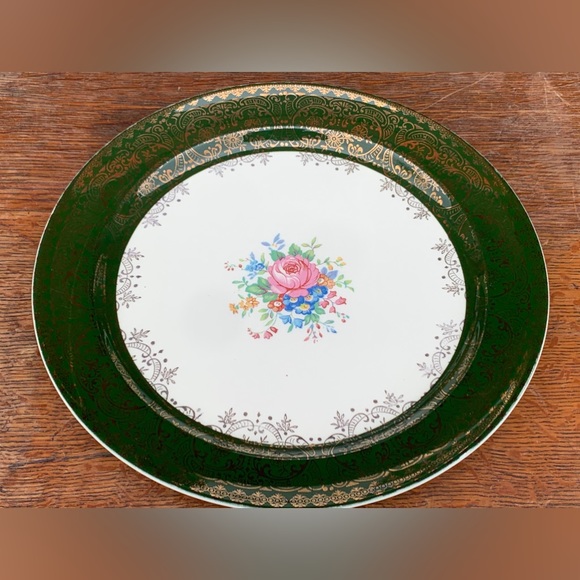 1920s Vintage TAYLOR SMITH USA 22K Gold Trim 10” Dinner Plate Replacement - Picture 4 of 16